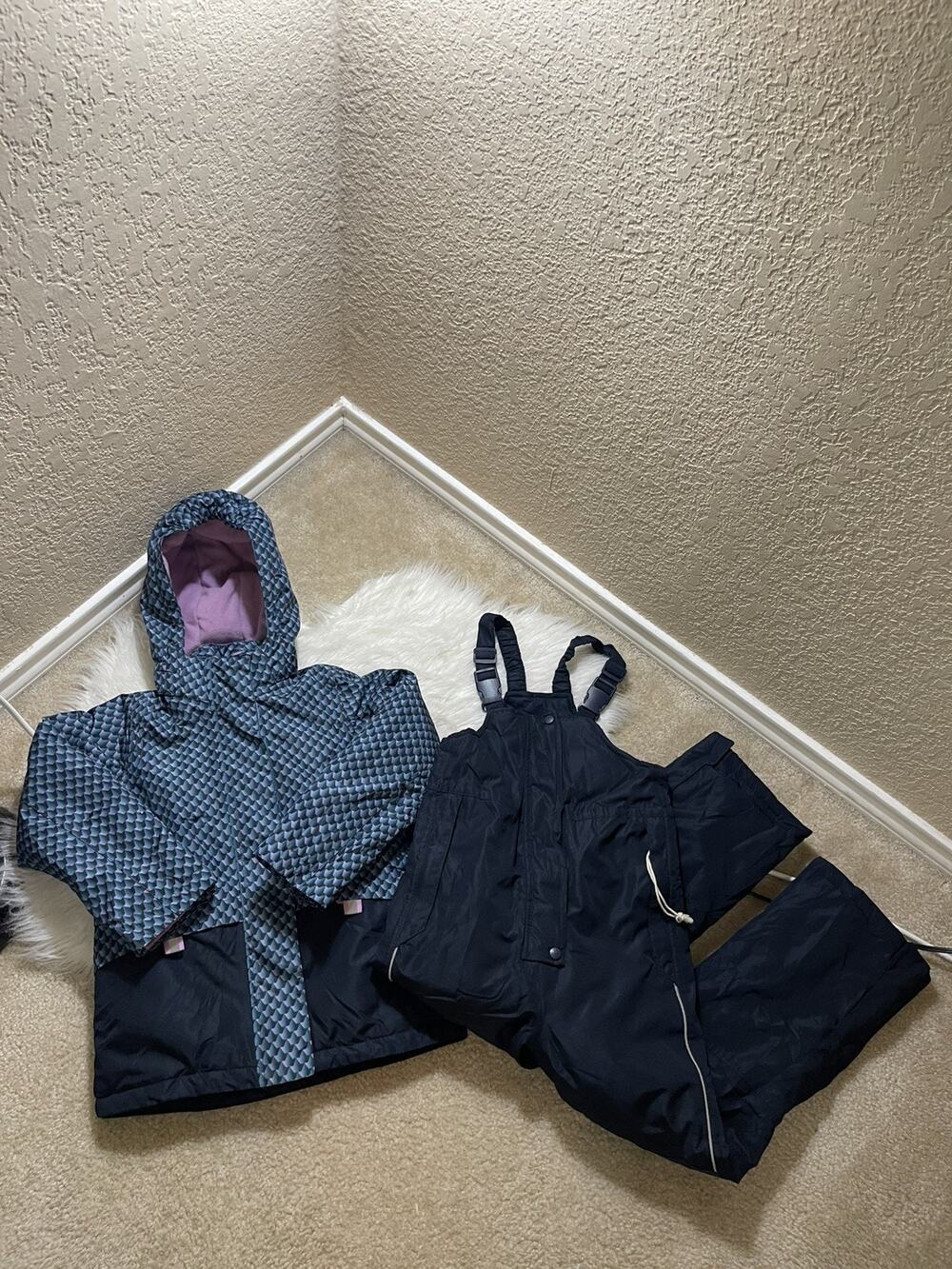 Lily & Dan NWT Insulated Hooded Ski/Snowboard Jacket And Overalls Pants S (6/6x)